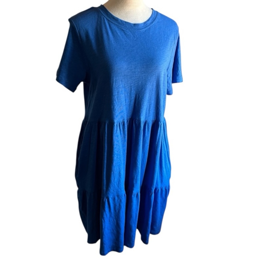 Gap Blue Tiered T-Shirt Dress